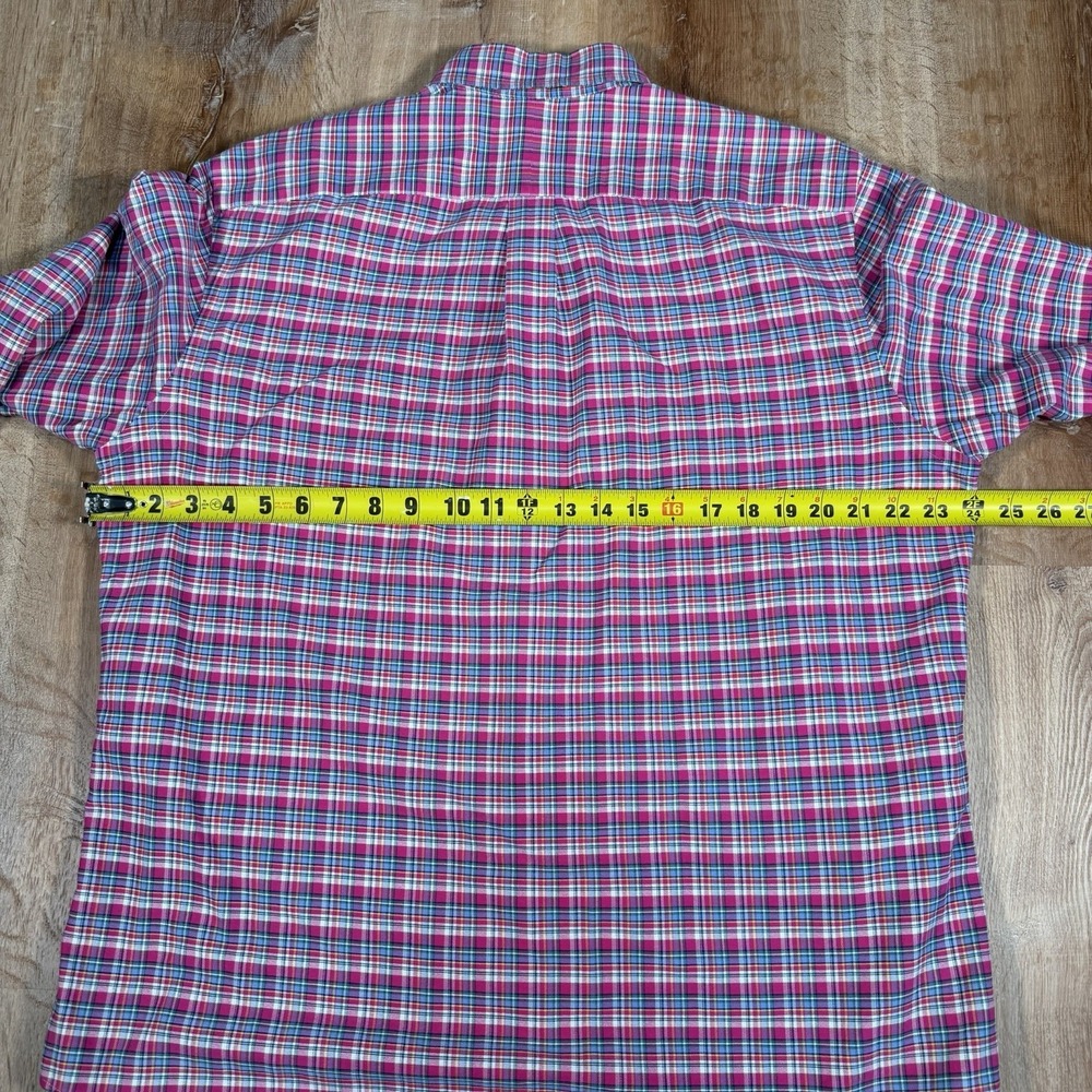 Polo Ralph Lauren Shirt Mens Large Pink Button Down Easter Spring Oxford Plaid - Picture 6 of 6